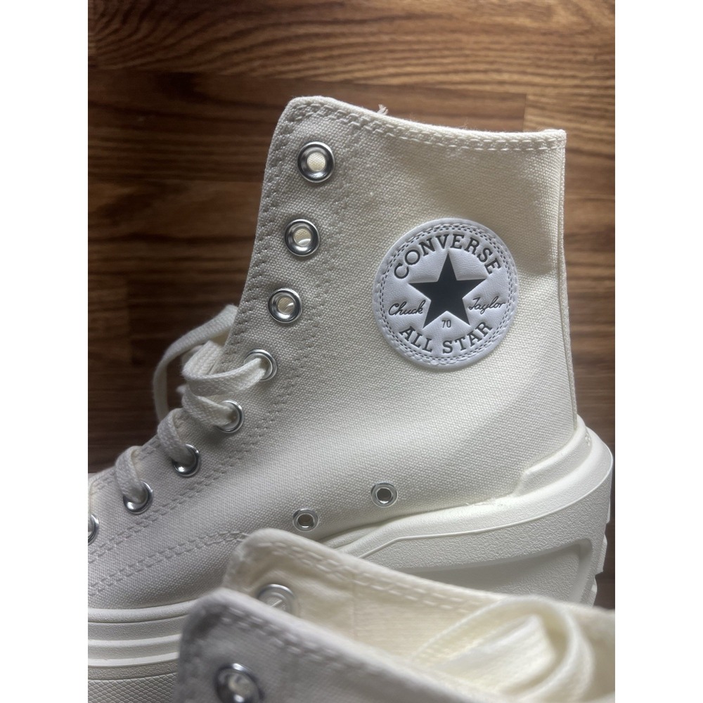 Converse Chuck 70 De Luxe Wedge Egret Women's Size 7.5 Platform Shoes NEW - Picture 2 of 10